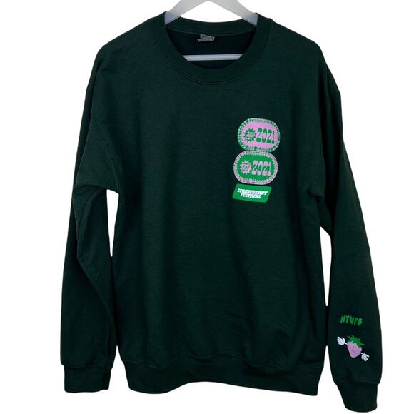 Strawberry Festival Crewneck Sweatshirt Size Medium - Picture 2 of 11